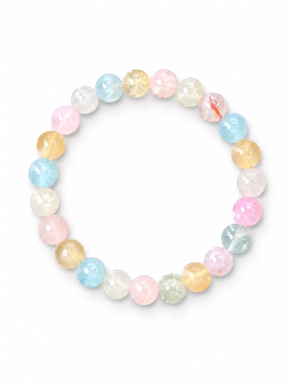 Faceted Multi-Color Jade Stretch Bracelet